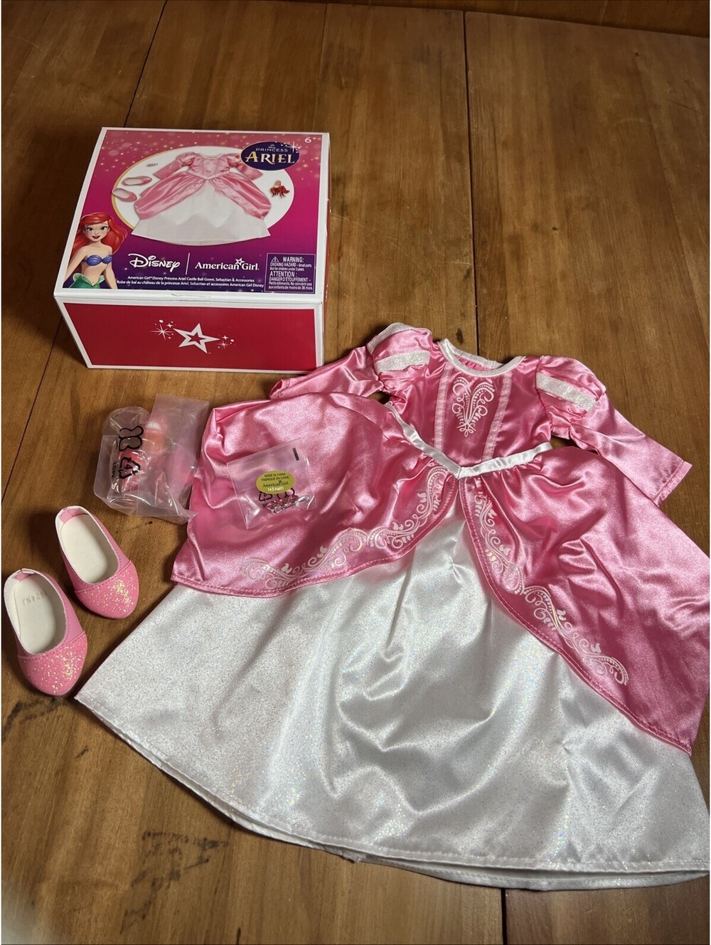 NEW American Girl Doll Disney Princess Ariel Castle Ball Gown & Accessories